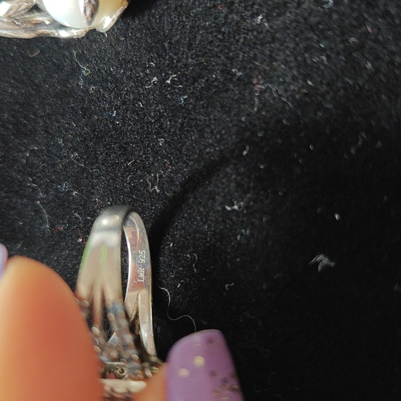 Blue Larimar and Topaz Gemstone 925 Silver Ring - Picture 9 of 9